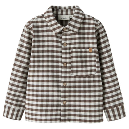 Lil'Atelier - gingham blouse Noki - teak brown
