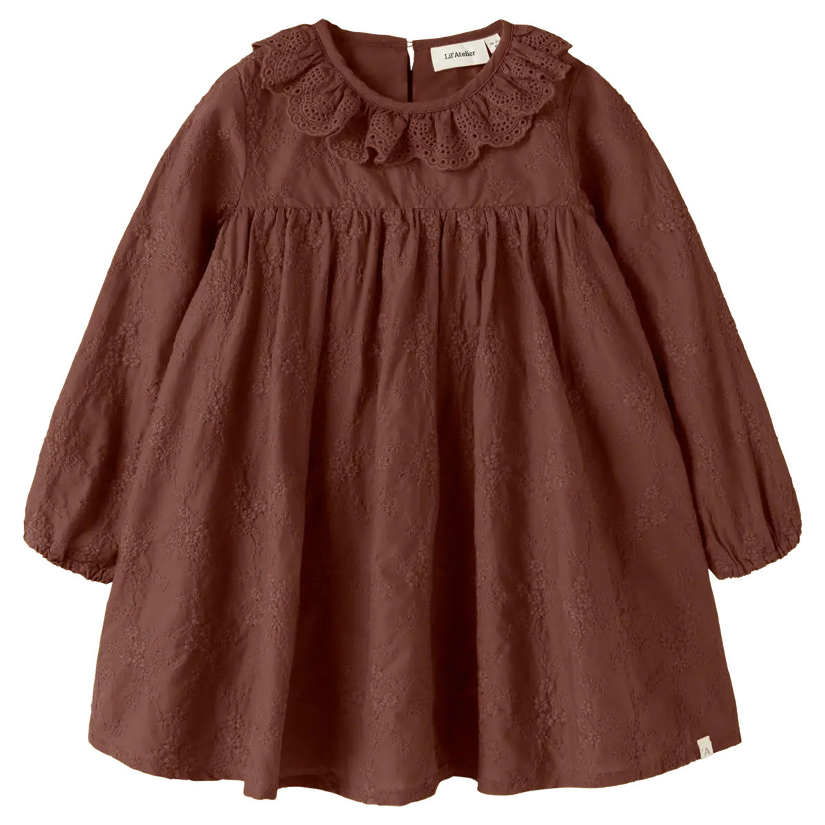Lil'Atelier - jacquard woven dress Nopa - mahogany