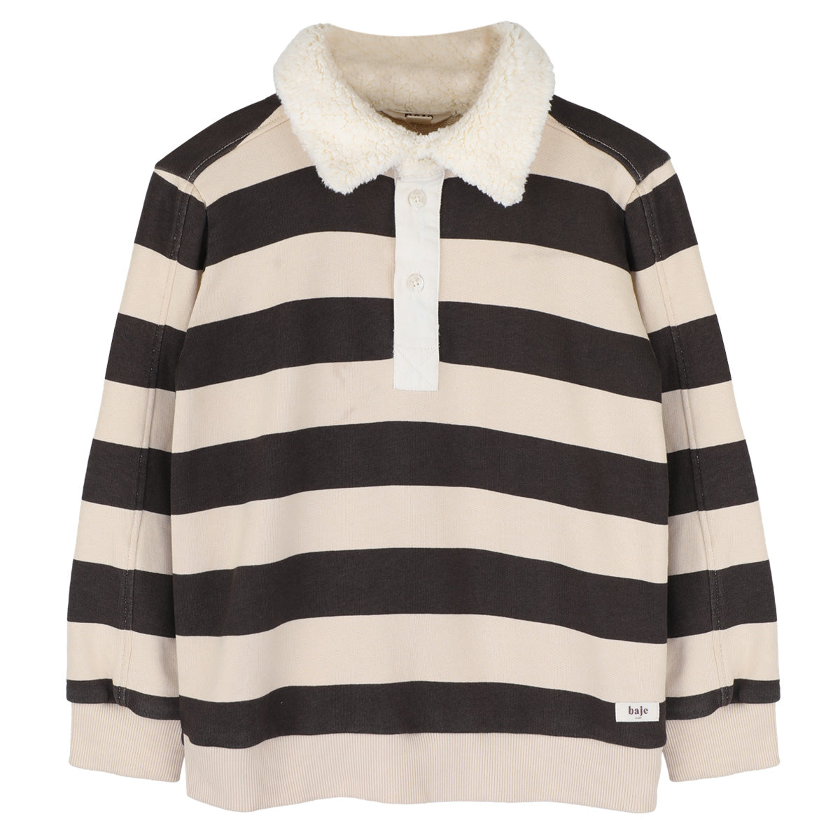 Baje Studio - polo sweater Nox - beige stripe