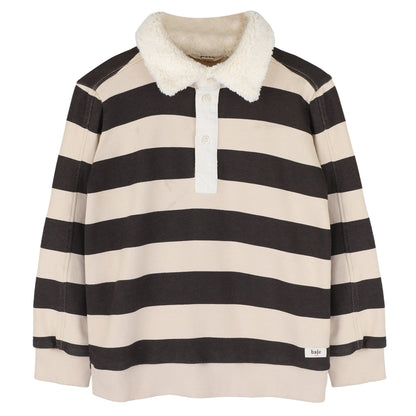 Baje Studio - polo sweater Nox - beige stripe