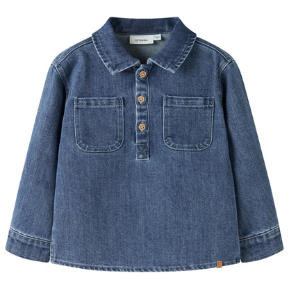 Lil'Atelier - overshirt Obello - dark blue denim