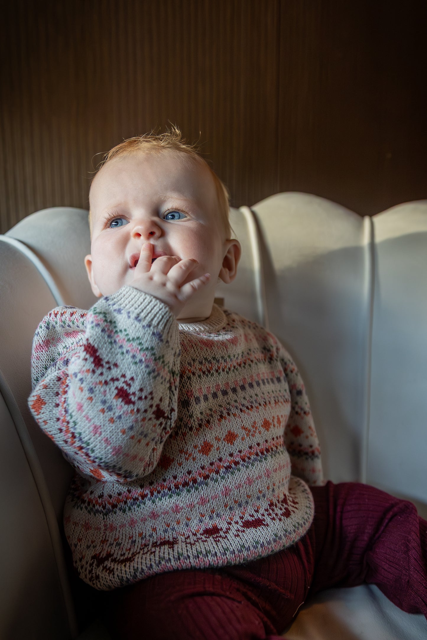 Wheat - jacquard pullover Olga - multicolor