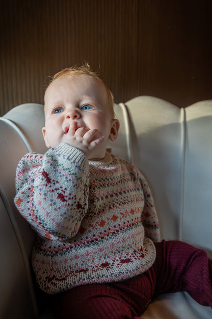 Wheat - jacquard pullover Olga - multicolor