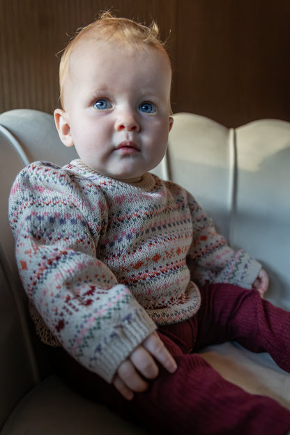 Wheat - jacquard pullover Olga - multicolor