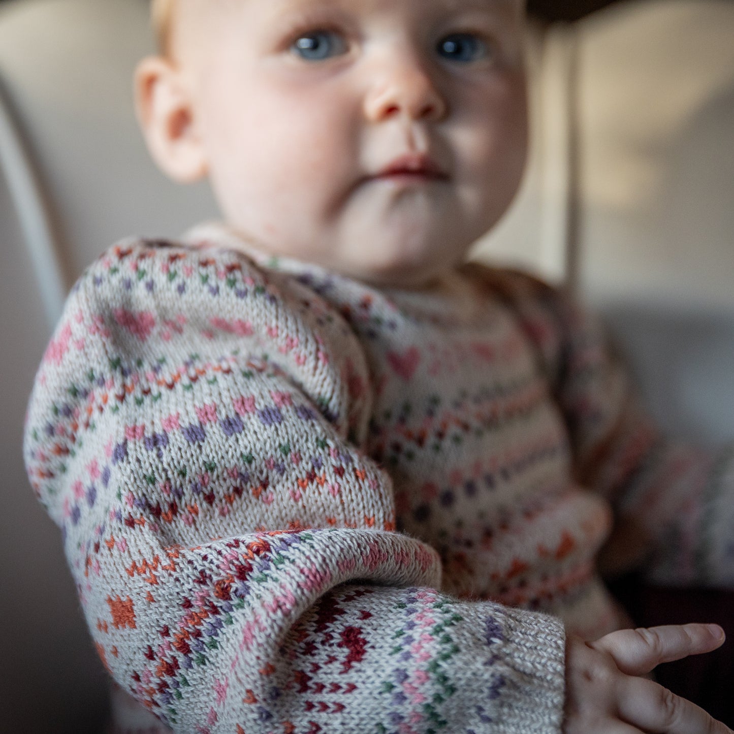 Wheat - jacquard pullover Olga - multicolor