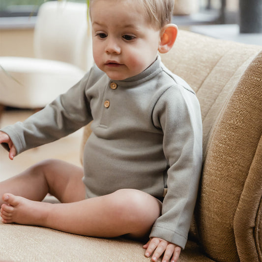 UAUA - romper with buttons - oceano