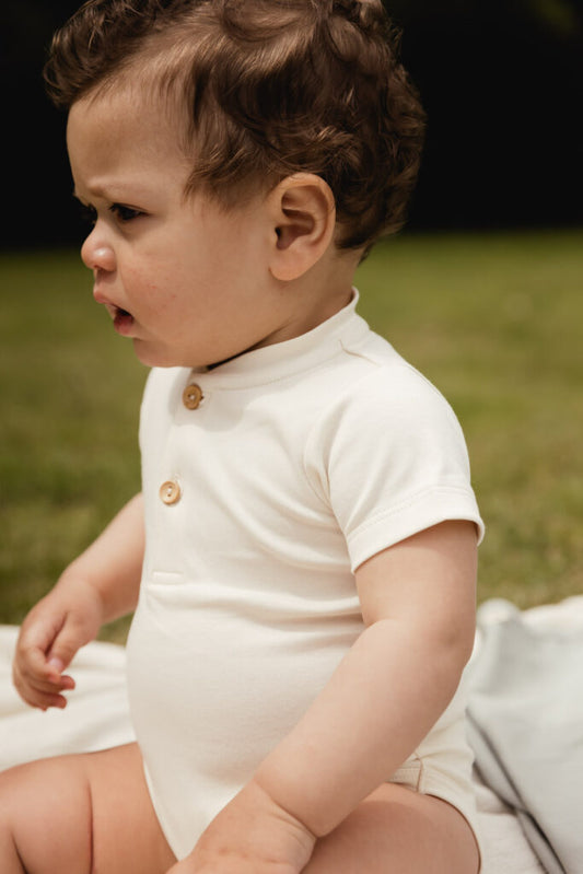 UAUA - romper with buttons - crema