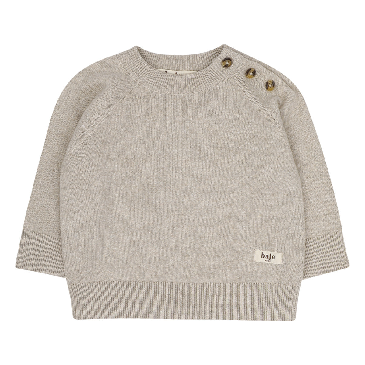 Baje Studio - knitted sweater Oto - taupe cafe
