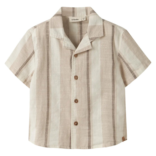 Lil'Atelier - woven blouse - coconut milk stripe