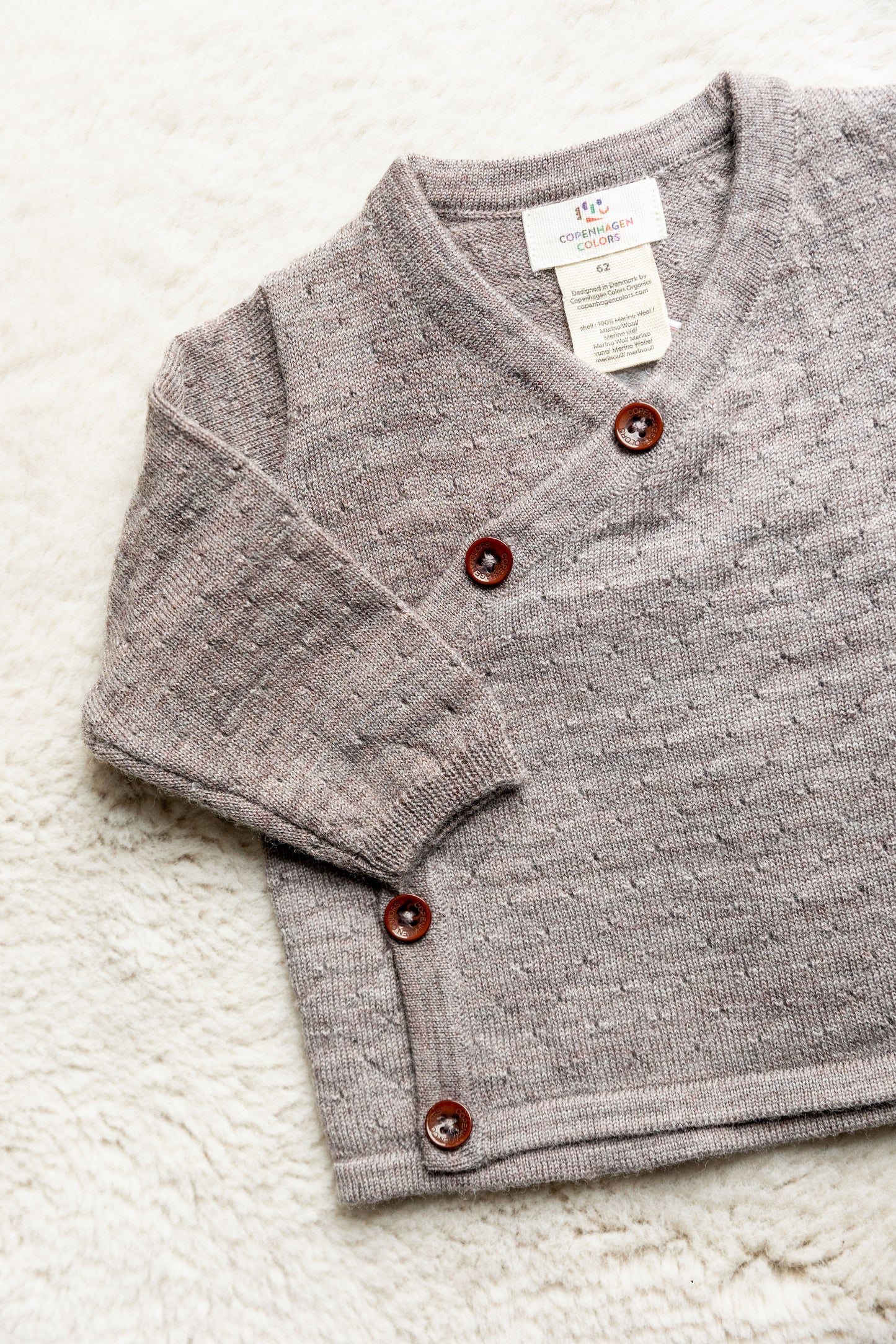 Copenhagen Colors - overslag vest merino wol - natural melange