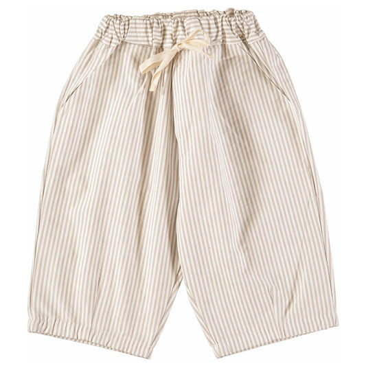 Pequeno Tocon - wide leg pants - tan stripe