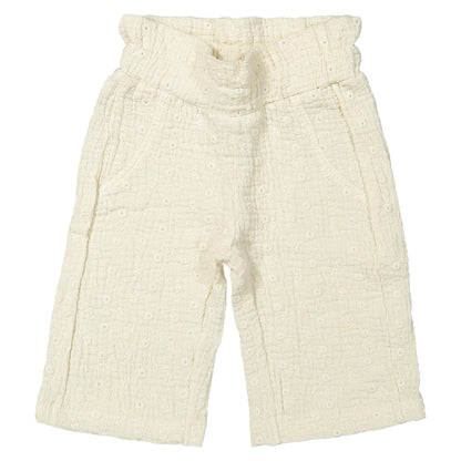 Riffle Amsterdam - pants Perry - woven white embroidery