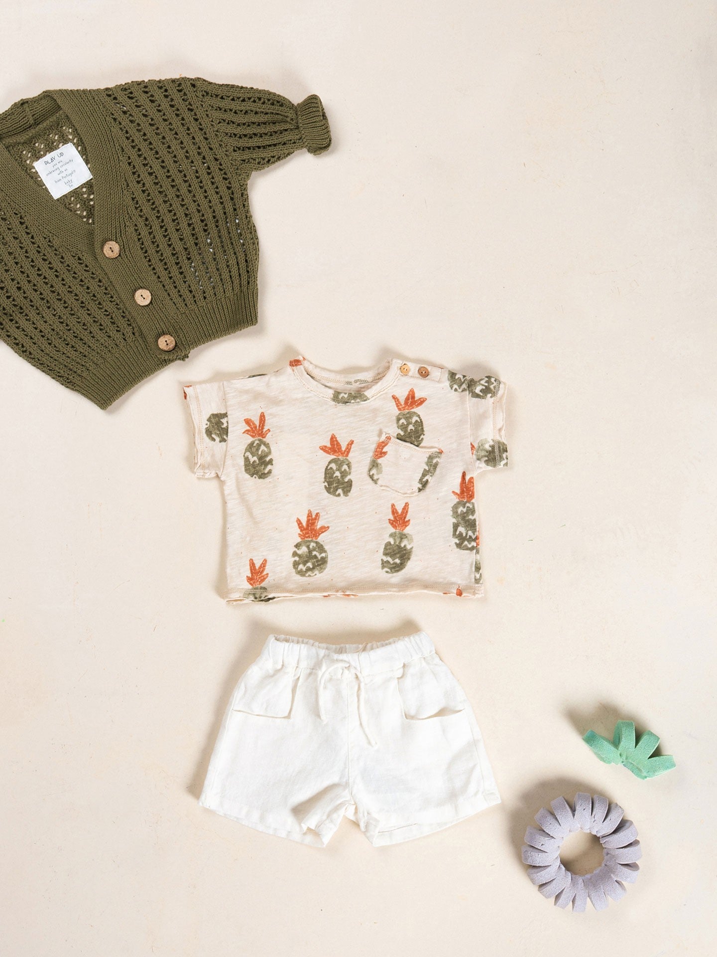 Play Up - pineapple T-shirt baby - ecru