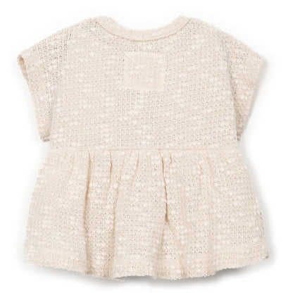 Play Up - embellished piqué tunic - bio resin ecru