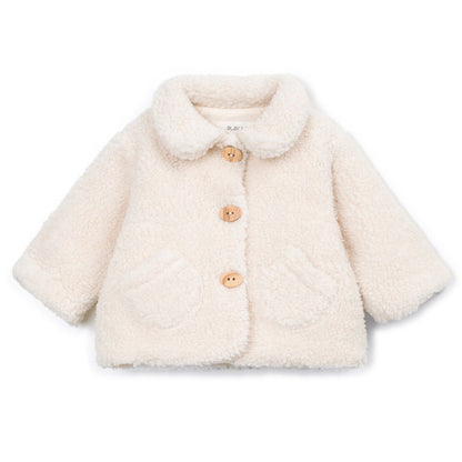 Play Up - fur coat with collar - sketches beige