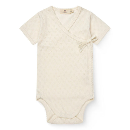 Copenhagen Colors - pointelle heart crossover body - cream