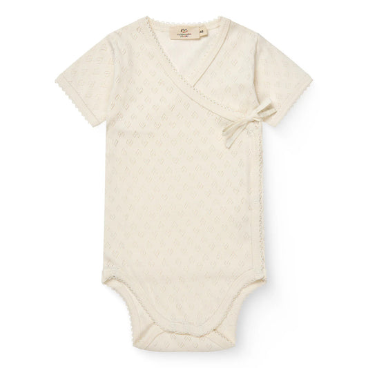 Copenhagen Colors - pointelle heart crossover body - cream