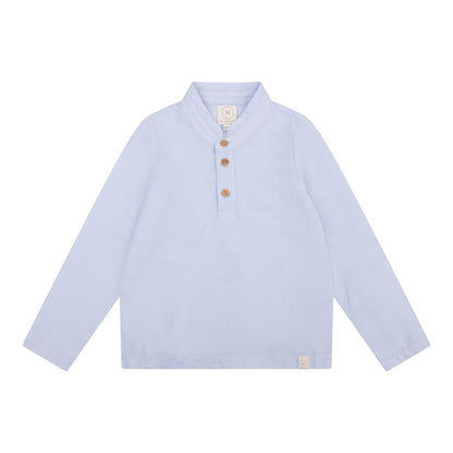 Linen blouse - light blue