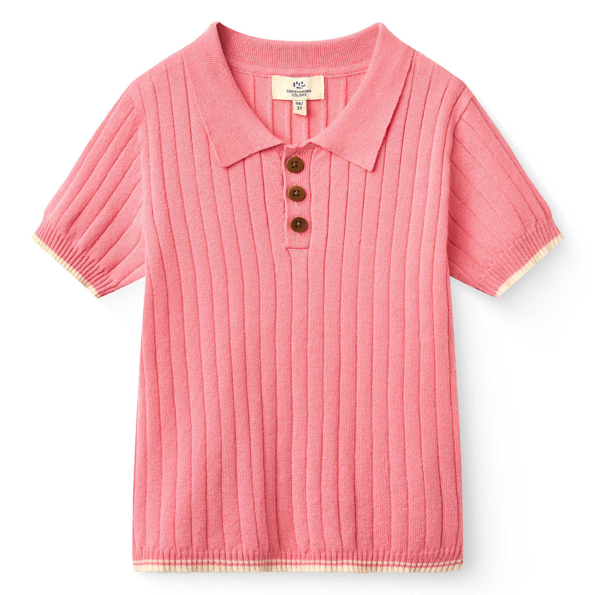 Copenhagen Colors - rib knit polo - pink