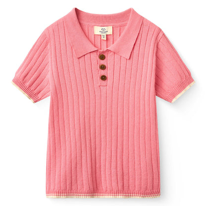 Copenhagen Colors - rib knit polo - pink