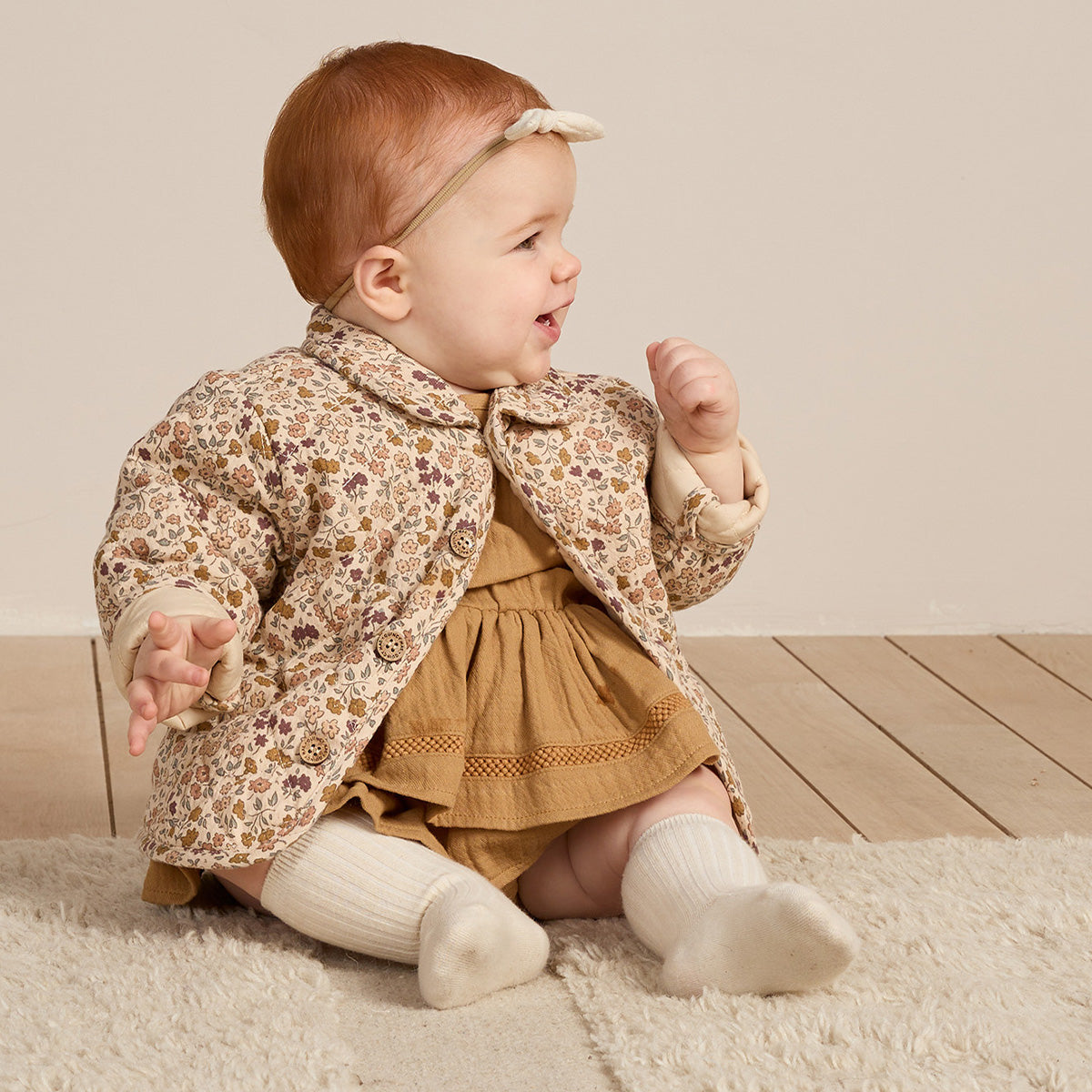 Quilted jacket Posy Flowers - shell