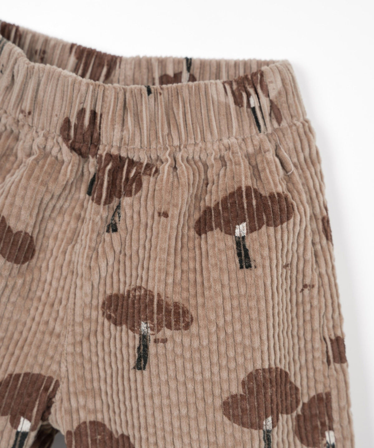 Play Up - corduroy pants with print - beige/brown