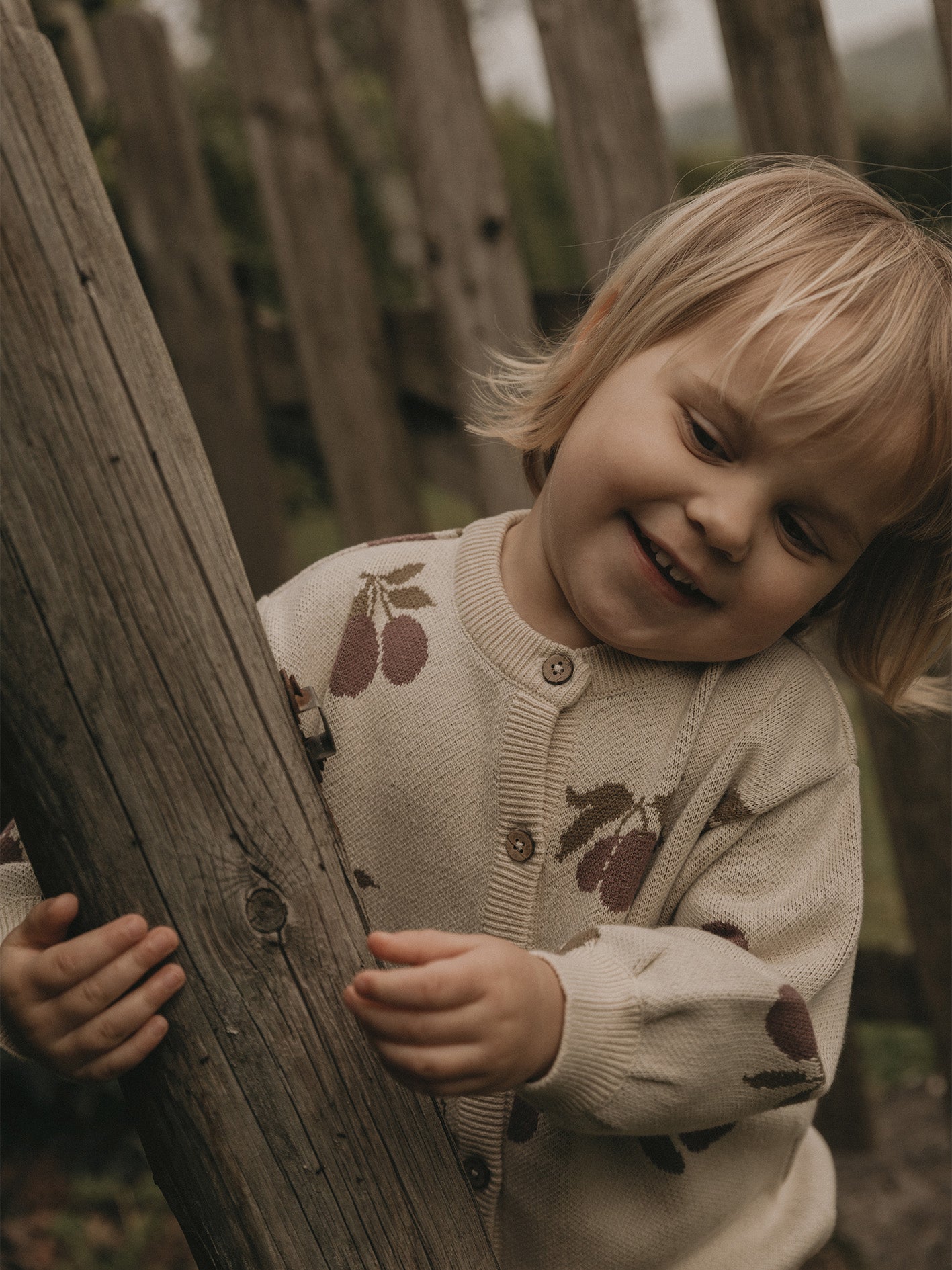 Knitted cardigan baby Prune - beige