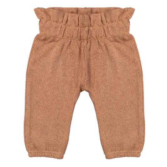 Knitted pants Puck - combo brown