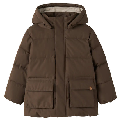 Lil'Atelier - puffer jacket - dark earth brown