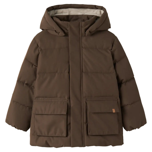 Lil'Atelier - puffer jacket - dark earth brown