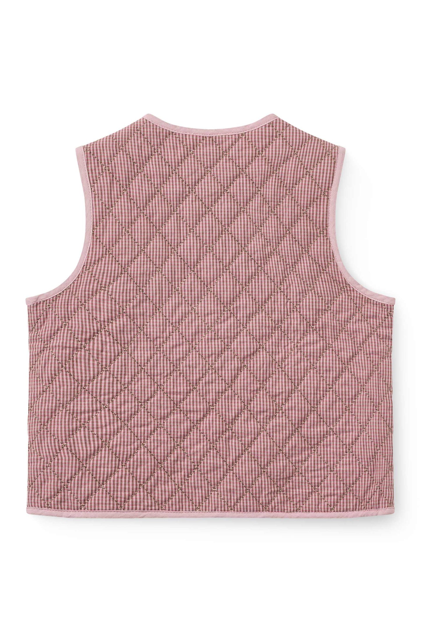 Copenhagen Colors - checkered quilted vest - winter rose