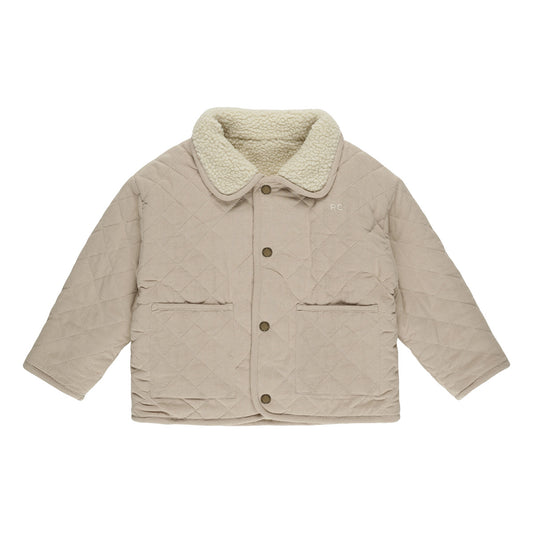 Quilted winter coat - pebble