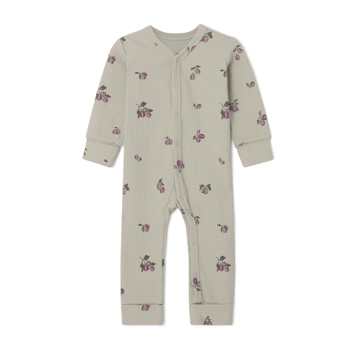 Rib jersey onesie Prune - green