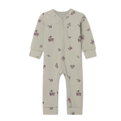 Rib jersey onesie Prune - green