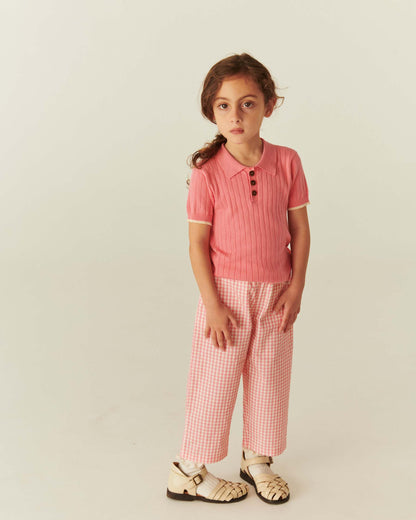 Copenhagen Colors - rib knit polo - pink
