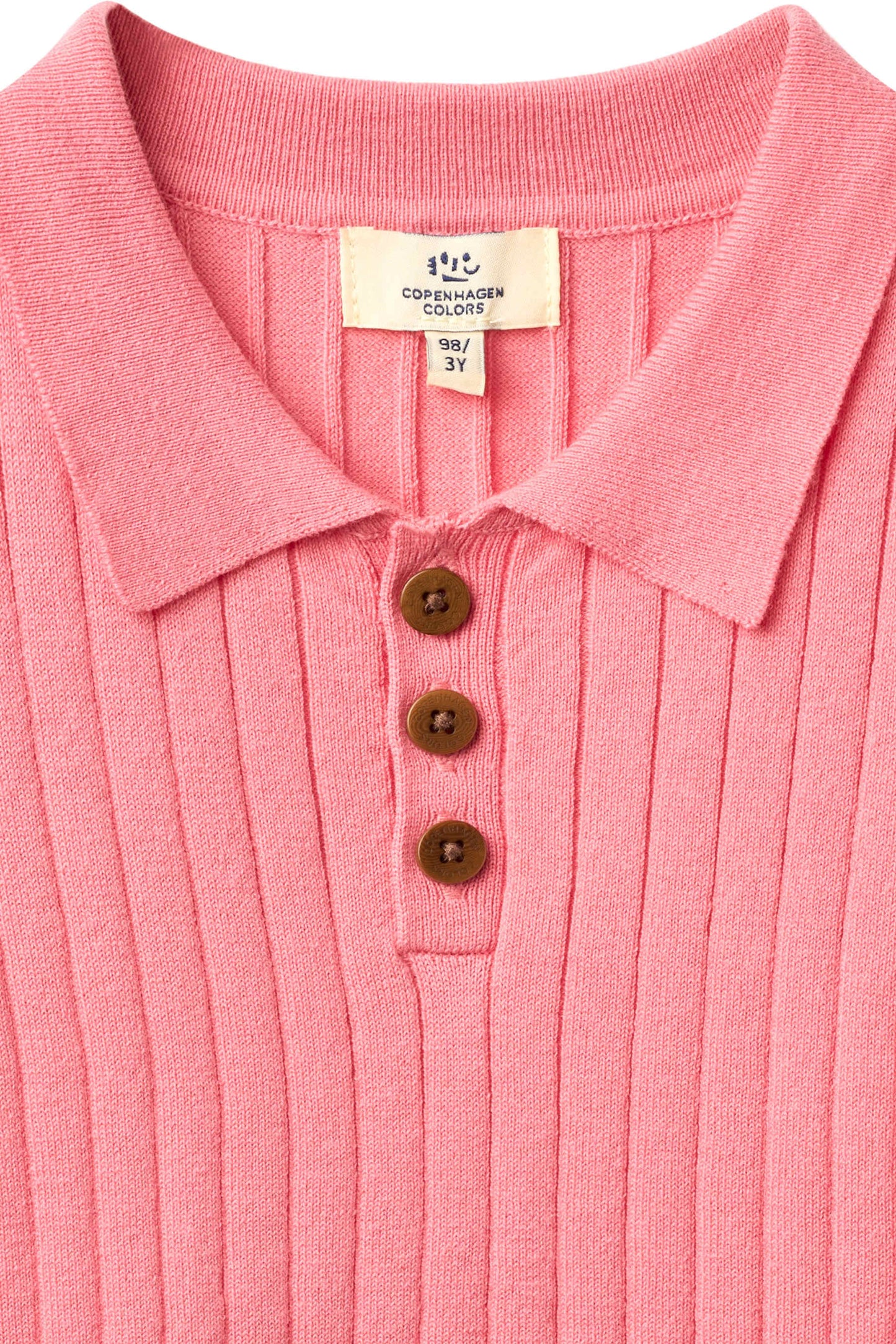 Copenhagen Colors - rib knit polo - pink
