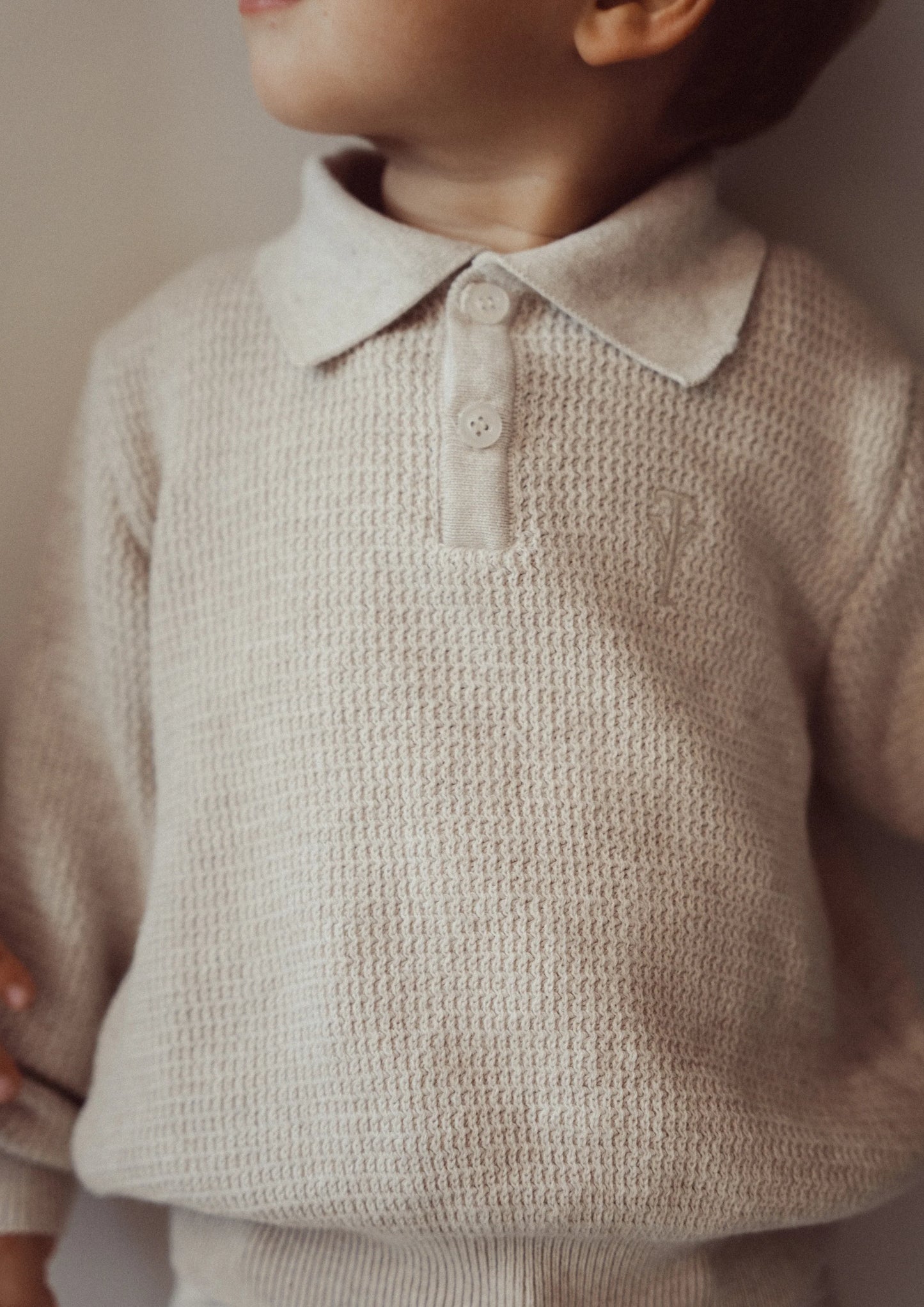 Two You Label - knitted polo Richie - oat