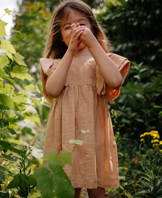 Riffle Amsterdam - dress Amber - camel brown square