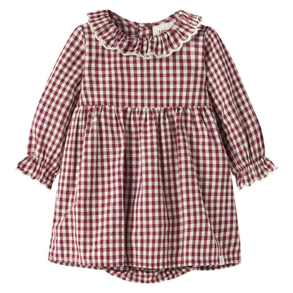 Lil'Atelier - gingham body dress Roanne - biking red