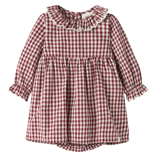Lil'Atelier - gingham body dress Roanne - biking red