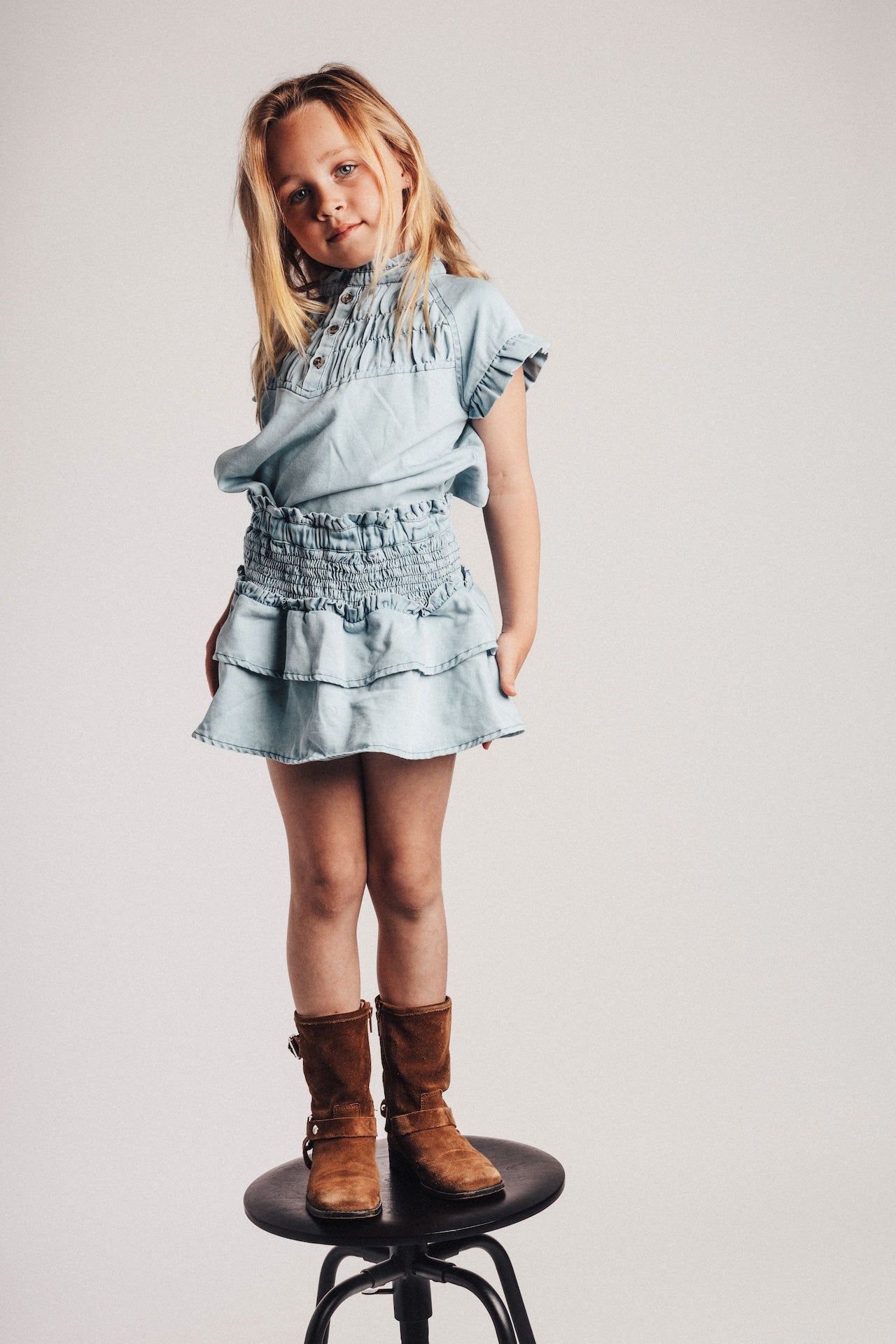 Baje Studio - denim blouse Robin - blue light