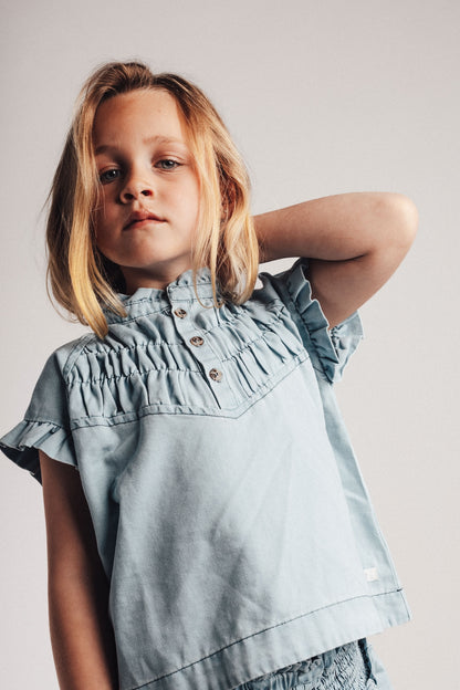 Baje Studio - denim blouse Robin - blue light