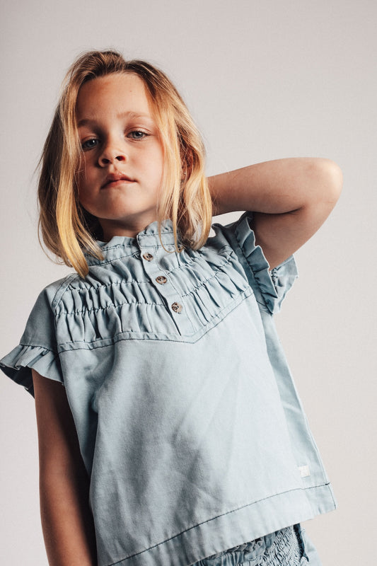 Baje Studio - denim blouse Robin - blue light