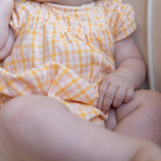 Wheat - romper Margit - yellow check