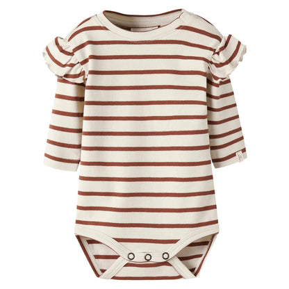 Lil'Atelier - body Mia stripe - turtledove/maple syrup