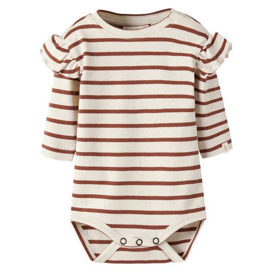 Lil'Atelier - body Mia stripe - turtledove/maple syrup