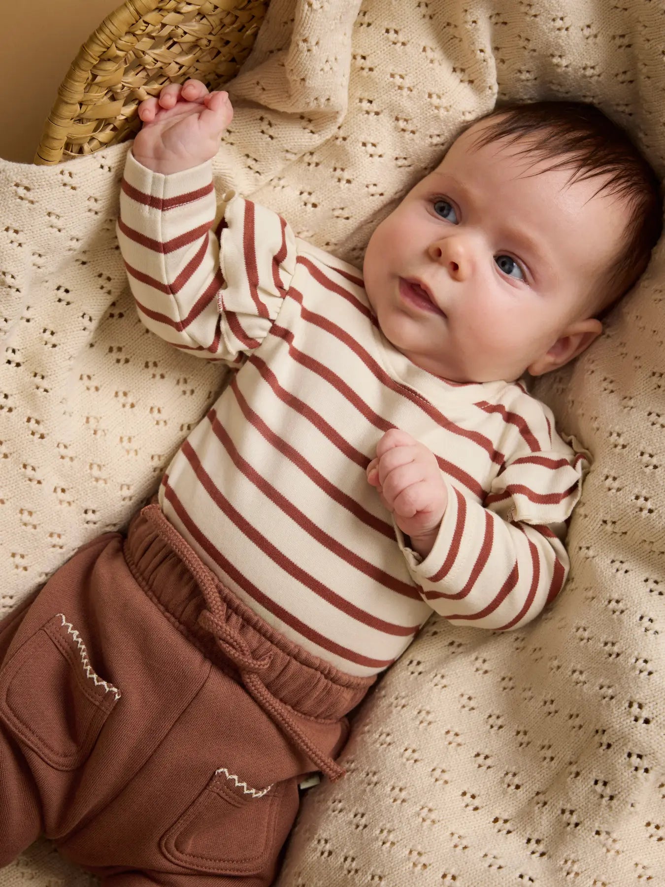 Lil'Atelier - body Mia stripe - turtledove/maple syrup
