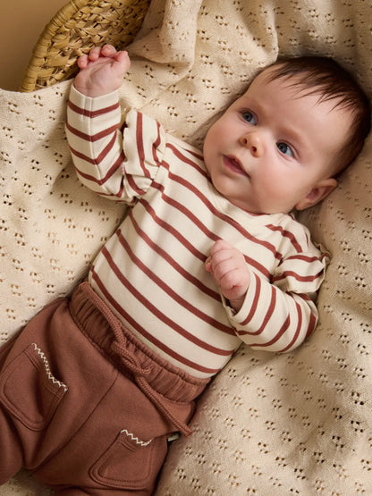 Lil'Atelier - body Mia stripe - turtledove/maple syrup