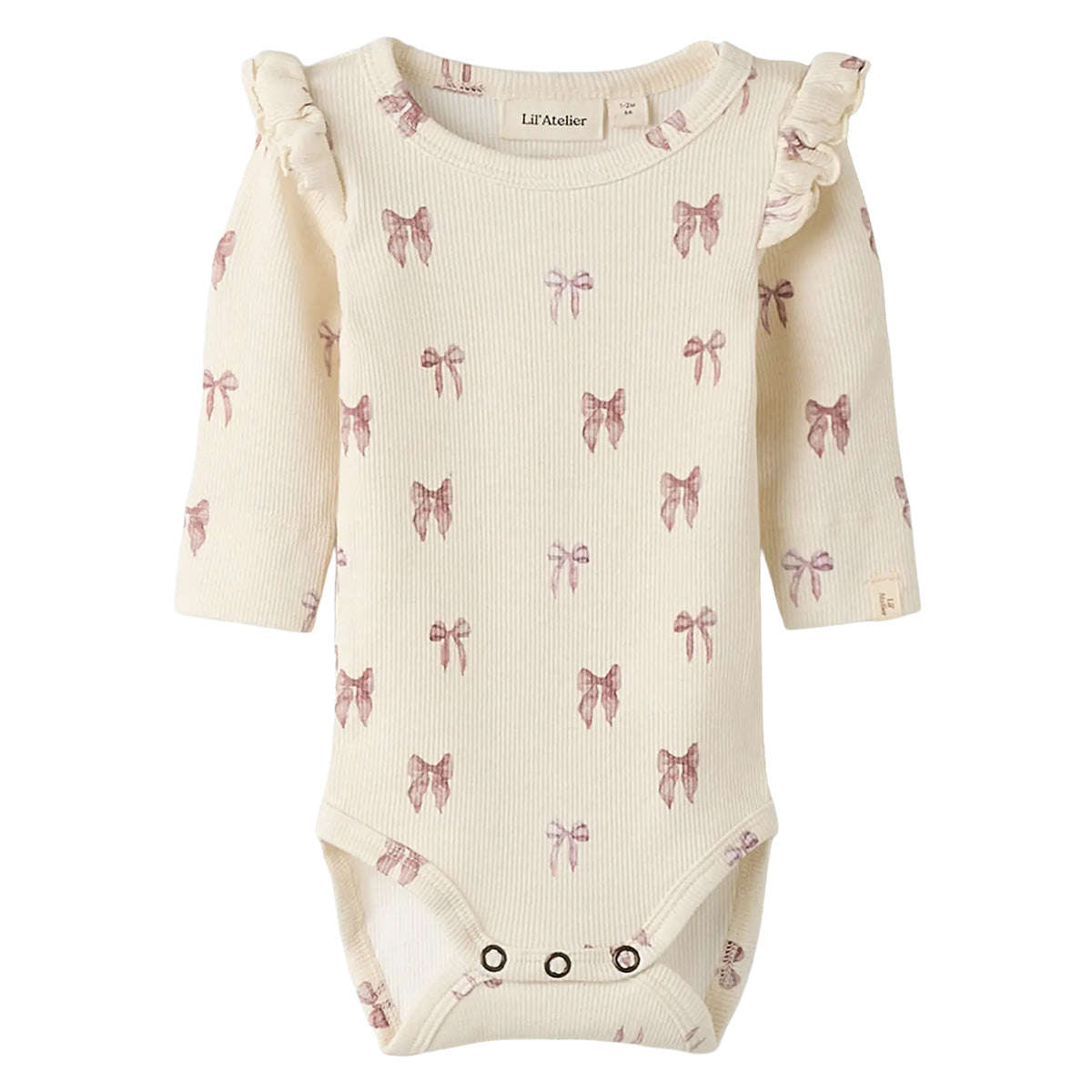 Lil'Atelier - slim fit body bow - turtledove/pink