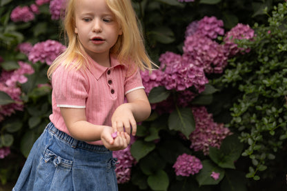 Copenhagen Colors - rib knit polo - pink